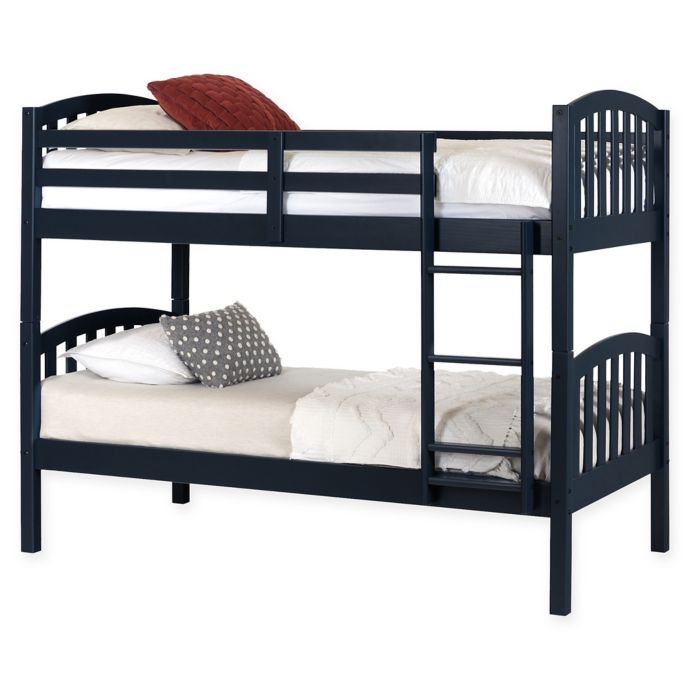 South Shore Summer Breeze Twin Wood Bunk Bed in Navy Bed Bath and