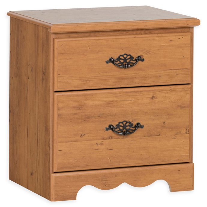 South Shore Prairie 2 Drawer Nightstand In Country Pine Bed Bath And Beyond Canada