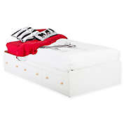 South Shore Summertime Mates Twin Platform Bed with 3 Drawers in Pure White