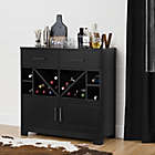 Alternate image 1 for South Short Vietti 2-Door 2-Drawer Wine Cabinet and Bottle Storage in Black/Oak