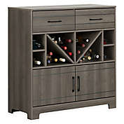 South Short Vietti 2-Door 2-Drawer Wine Cabinet and Bottle Storage