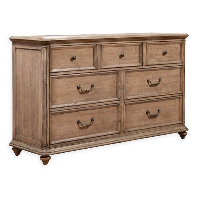 Alpine Furniture Melbourne 7 Drawer Dresser In French Truffle