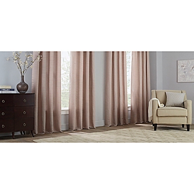 Maxwell 63-Inch Pinch Pleat Window Curtain Panel in Blush (Single). View a larger version of this product image.