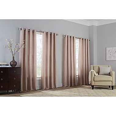 Maxwell 63-Inch Pinch Pleat Window Curtain Panel in Blush (Single). View a larger version of this product image.
