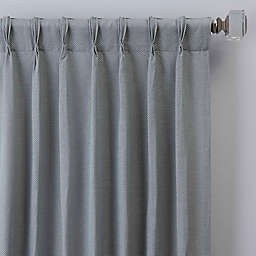 Maxwell 95-Inch Pinch Pleat Window Curtain Panel in Blue (Single)
