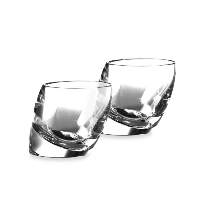 Nambe Tilt Crystal Double Old Fashioned Glasses (Set of 2) Bed Bath