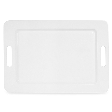 Nevaeh White&reg; by Fitz and Floyd&reg; 18-Inch Rectangular Platter with Handles. View a larger version of this product image.