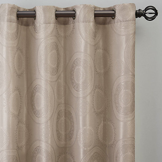 Alternate image 1 for Medallion 63-Inch Grommet Window Curtain Panel in Linen (Single)
