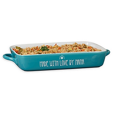 Made With Love 4 qt. Stoneware Casserole Dish in Blue. View a larger version of this product image.