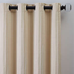 Rail Stripe 63-Inch Grommet Window Curtain Panel in Ivory (Single)