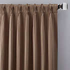 Alternate image 0 for Rail Stripe 108-Inch Pinch Pleat Window Curtain Panel in Mocha (Single)