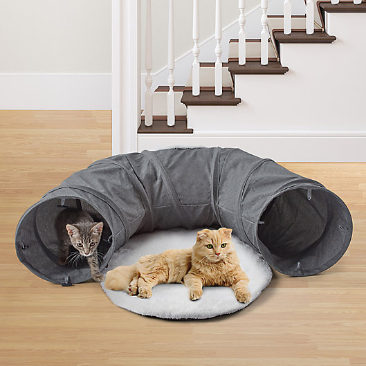 Alternate image 1 for Pawslife® Cat Tunnel Bed in Grey