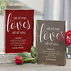 Alternate image 0 for All Of Me Loves All Of You Personalized Colored Keepsake
