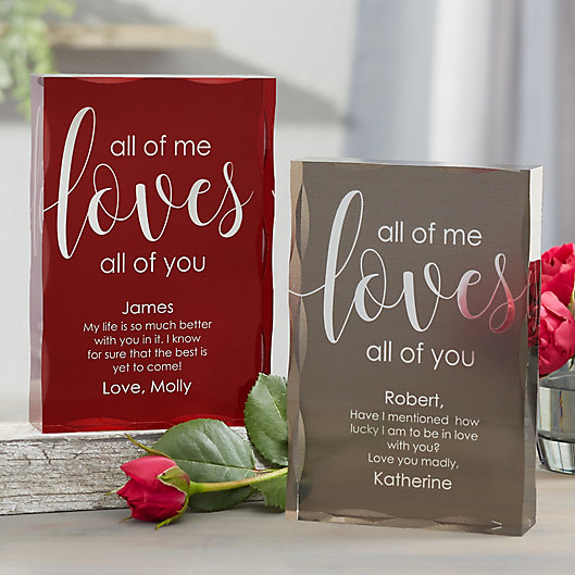 Alternate image 1 for All Of Me Loves All Of You Personalized Colored Keepsake