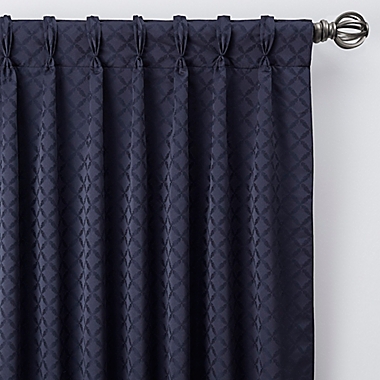 Regency 108-Inch Pinch Pleat Window Curtain Panel in Navy (Single). View a larger version of this product image.