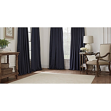 Regency 108-Inch Pinch Pleat Window Curtain Panel in Navy (Single). View a larger version of this product image.