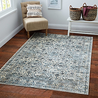 Bennett Tapestry 3&#39;3 x 4&#39;7 Accent Rug in Blue. View a larger version of this product image.