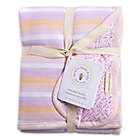 Alternate image 1 for Burt&#39;s Bees Baby&reg; Sunset Stripe Organic Cotton Reversible Blanket in Blossom