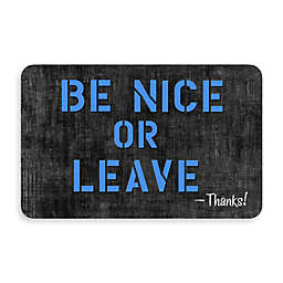 Bungalow Flooring New Wave 18-Inch x 27-Inch Be Nice or Leave Kitchen Mat