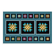 Bungalow Flooring New Wave 18-Inch x 27-Inch Black Squares Kitchen Mat