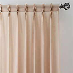 Turkish Cotton 95-Inch Sheer Pinch Pleat Window Curtain Panel in Linen (Single)