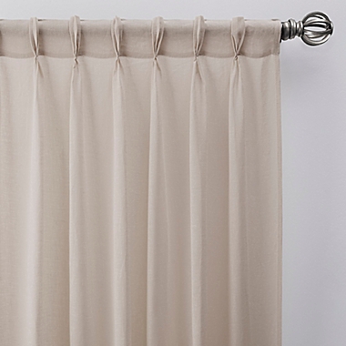 Turkish Cotton 63-Inch Sheer Pinch Pleat Window Curtain Panel in Smoke (Single). View a larger version of this product image.
