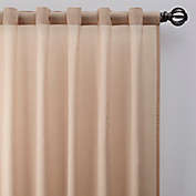 Turkish Cotton 63-Inch Sheer Rod Pocket/Back Tab Window Curtain Panel in Linen (Single)