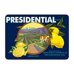 Bungalow Flooring New Wave 22-Inch x 33-Inch Blue and Yellow Presidential Lemons Kitchen Mat