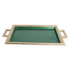 Alternate image 0 for Julia Knight&reg; Florentine Gold 23-Inch Handled Tray in Emerald