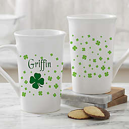 Irish Clover Personalized Latte Mug