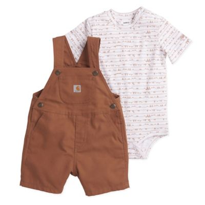 Carhartt Baby Boys 2-Piece Shortall Clothing Set