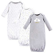 Hudson Baby&reg; Size 0-6M 3-Pack Cloud Gowns in Grey