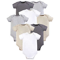 Hudson Baby® 8-Pack Short Sleeve Bodysuits in Grey