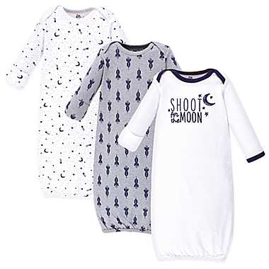 Yoga Sprout&reg; Preemie 3-Piece Moon Gown Set. View a larger version of this product image.