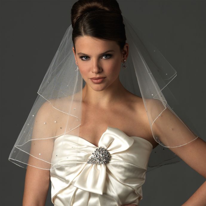 swarovski crystal bridal veils