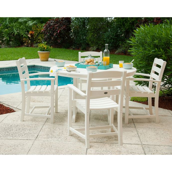 POLYWOOD® La Casa 5-Piece Outdoor Dining Table Set | Bed ...