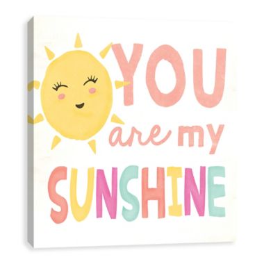 Artissimo Designs "You Are My Sunshine" 18-Inch Square Canvas Wall Art