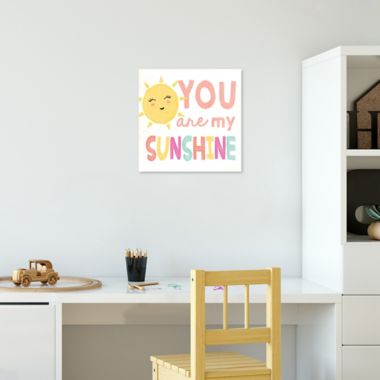 Artissimo Designs "You Are My Sunshine" 18-Inch Square Canvas Wall Art