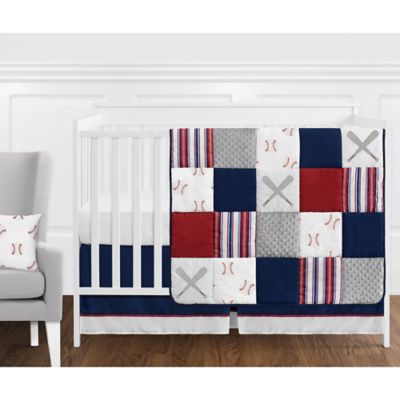 red crib bedding set