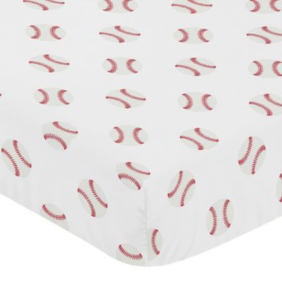 red fitted crib sheet