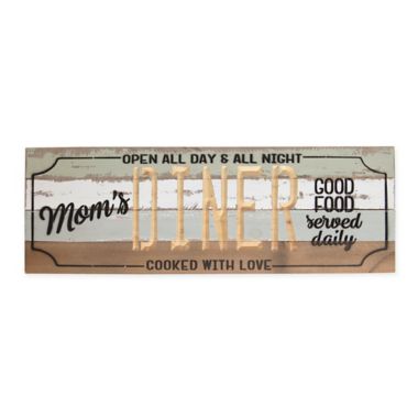 Sweet Bird & Co&trade; "Mom's Diner" 24-Inch x 8-Inch Reclaimed Wood Wall Art. View a larger version of this product image.