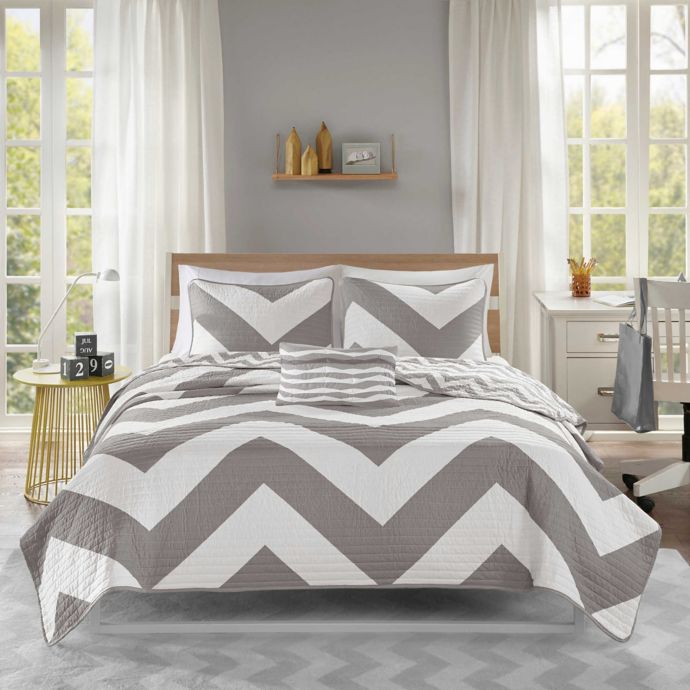 Mi Zone Libra Coverlet Set In Grey Bed Bath Beyond