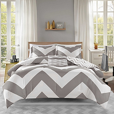 Mi Zone Libra Full/Queen Comforter Set in Grey. View a larger version of this product image.