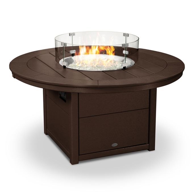 POLYWOOD® 48-Inch Round Fire Pit Table | Bed Bath & Beyond