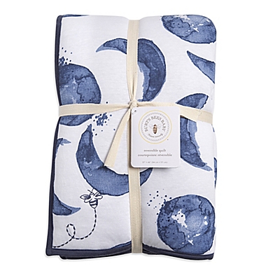 Burt&#39;s Bees Baby&reg; Hello Moon Organic Cotton Reversible Quilt in Indigo. View a larger version of this product image.