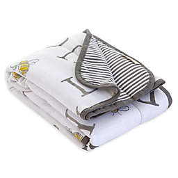 Burt's Bees Baby® A-Bee-C Organic Cotton Receiving Blanket in Charcoal