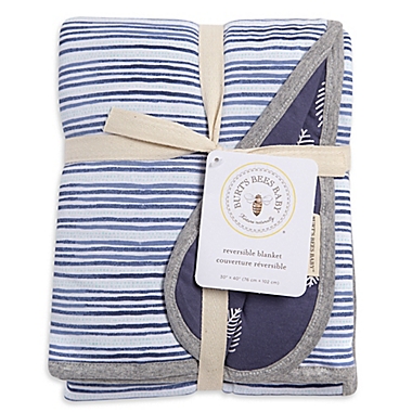 Burt&#39;s Bees Baby&reg; On the Road Organic Cotton Receiving Blanket in Indigo. View a larger version of this product image.