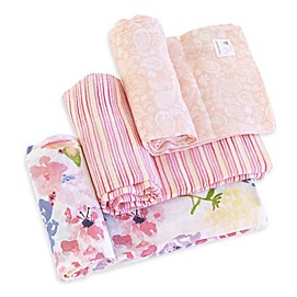 Burt's Bees Baby® Spring Bouquet Organic Cotton Muslin 3-Pack Swaddle Blankets in Blossom
