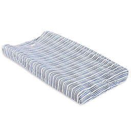 Burt's Bees Baby® Watercolor Stripe Organic Cotton Changing Pad Cover in Indigo