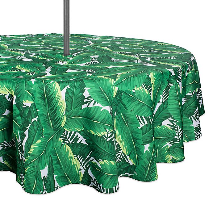 Design Imports Banana Leaf 60 Inch, 60 Inch Round Table Cloth